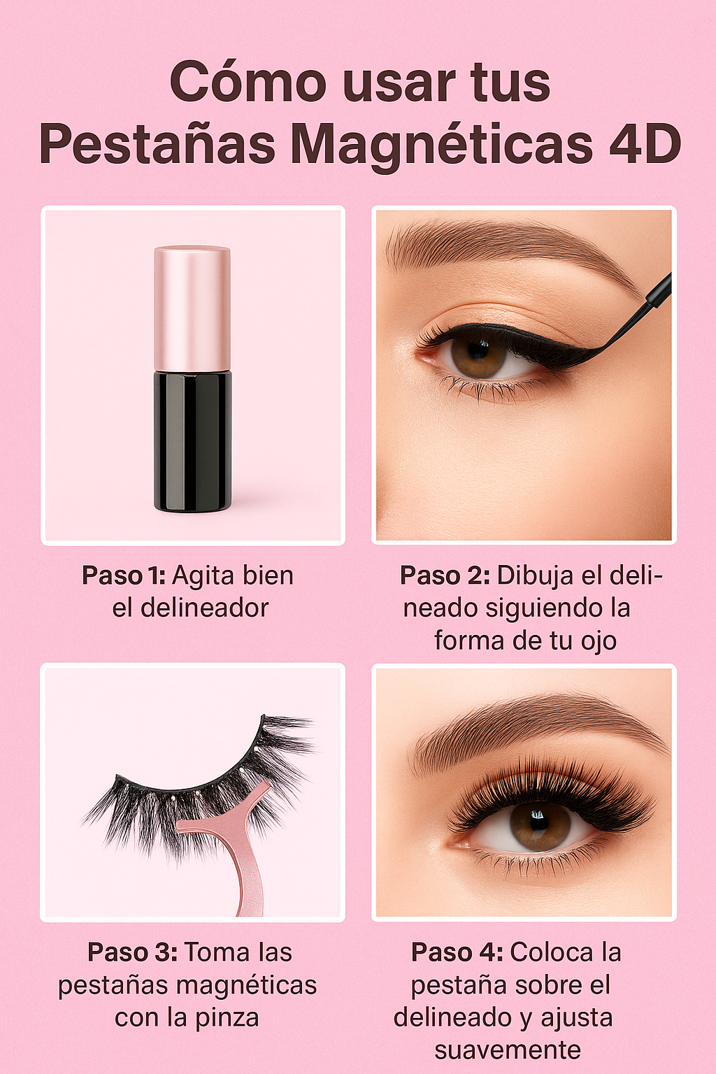 Kit de Pestañas Magnéticas Profesional 4D