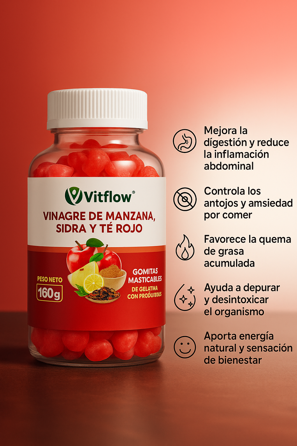 Gomitas de Vinagre de Manzana 🌿🍎 x 160 g