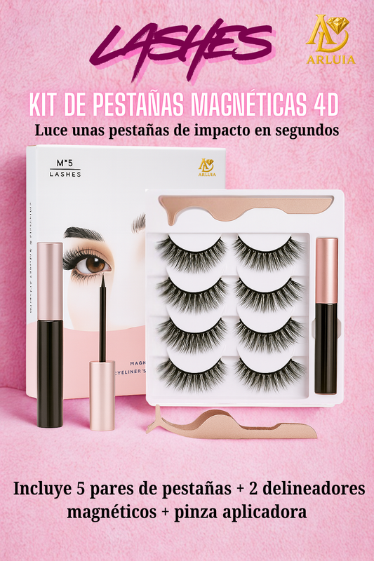 Kit de Pestañas Magnéticas Profesional 4D