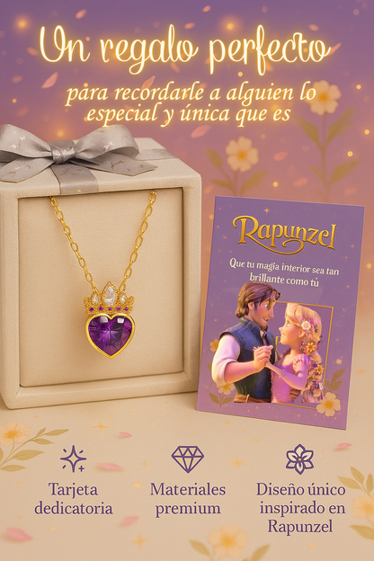 Collar Corazón Rapunzel 💜👑